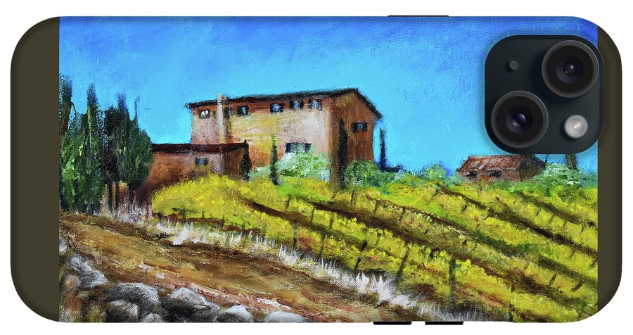 Fall Vineyard, France 'en plein air - Phone Case