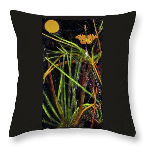 Harvest Moon - Spider signed, Drayton Island series - Throw Pillow