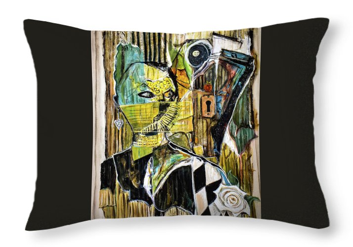 Inspired by The Door collage - Throw Pillow