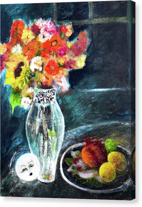 Moon in Hiding-open window series - Canvas Print