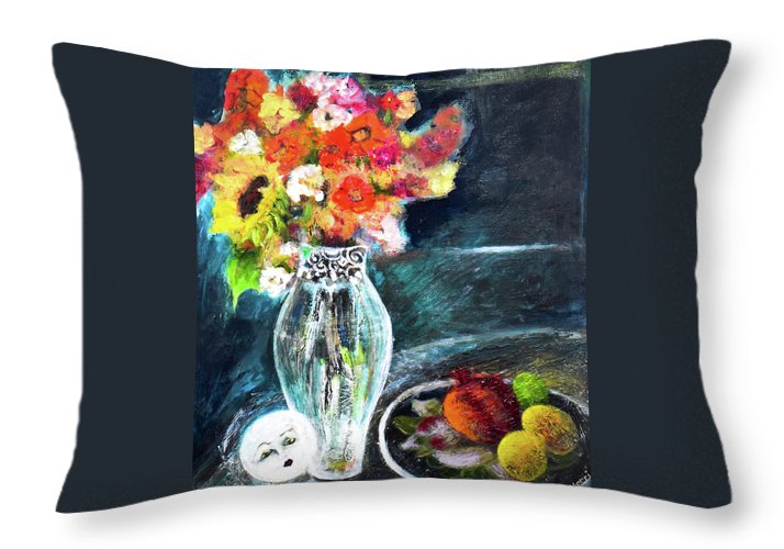 Moon in Hiding-open window series - Throw Pillow