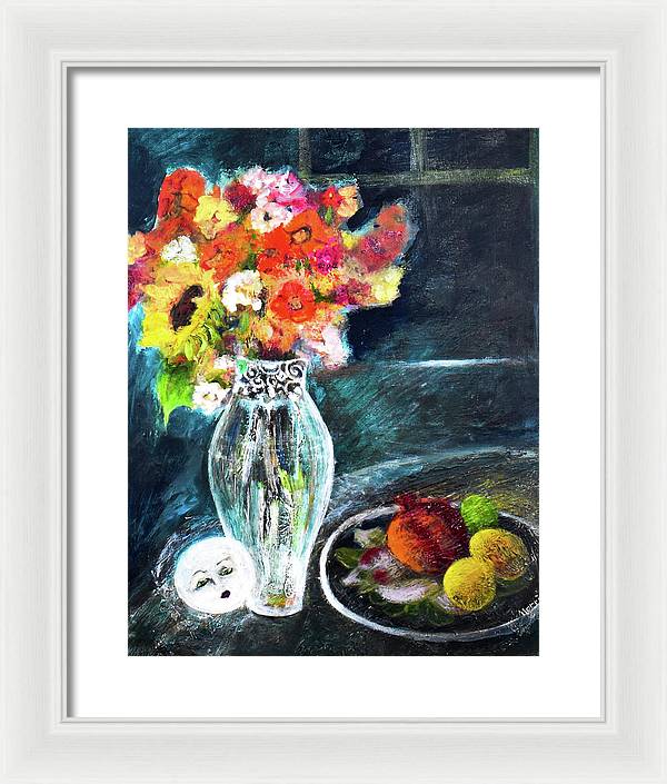 Moon in Hiding-open window series - Framed Print