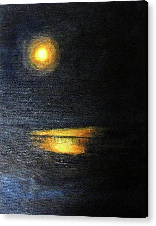 Moonrise, St John's River - Acrylic Print