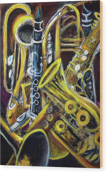 Musical Instruments, Interwoven # 1 - Wood Print