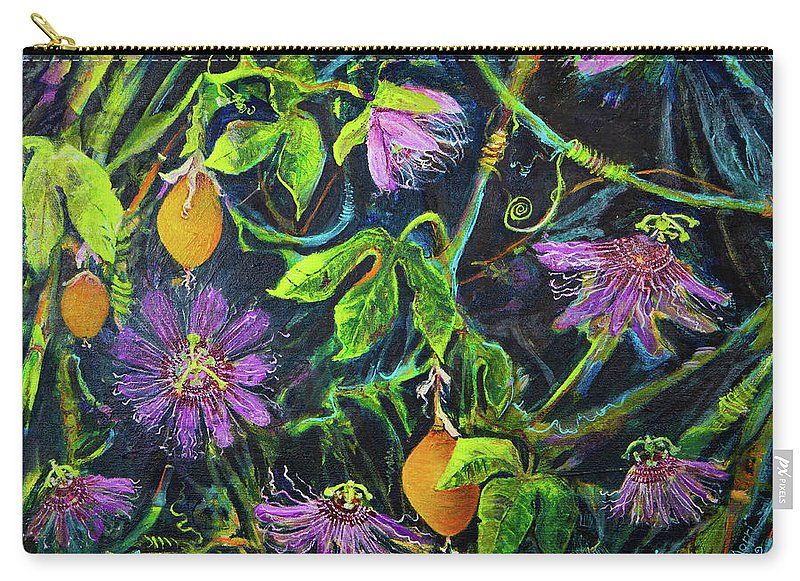 Passion Flower Vine - Wildflower series - Zip Pouch