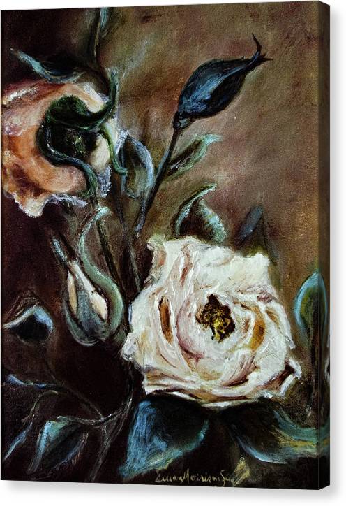 Pink Roses and Regrets - Canvas Print