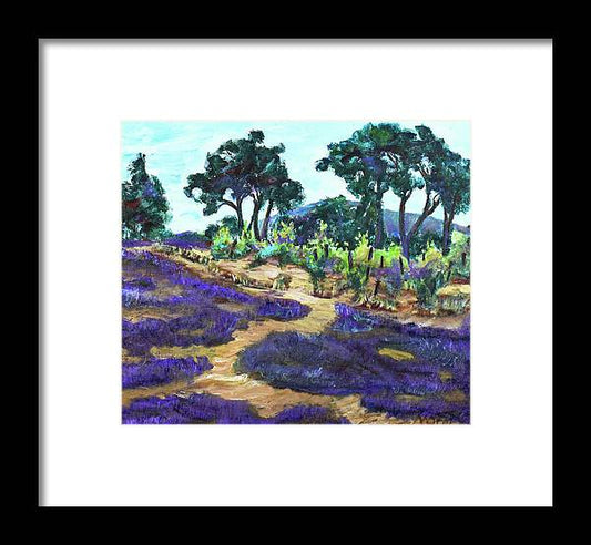 Provence France, Lavender - 'en plein air - Framed Print