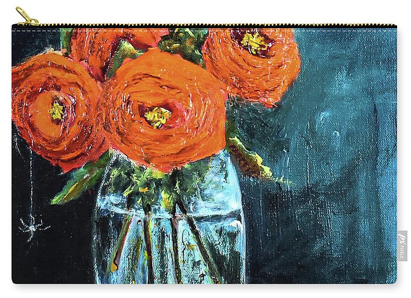 The Ghost Spider and Roses of Orange - Zip Pouch