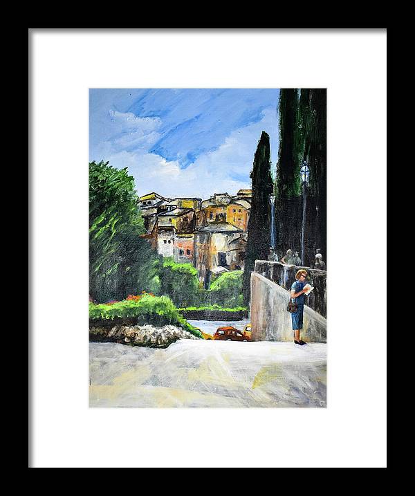 Somewhere in Rome, Italy - Framed Print