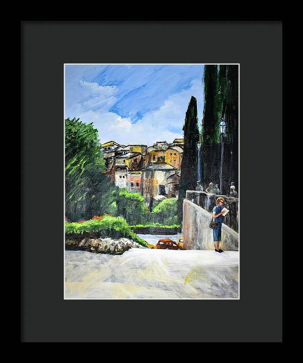 Somewhere in Rome, Italy - Framed Print