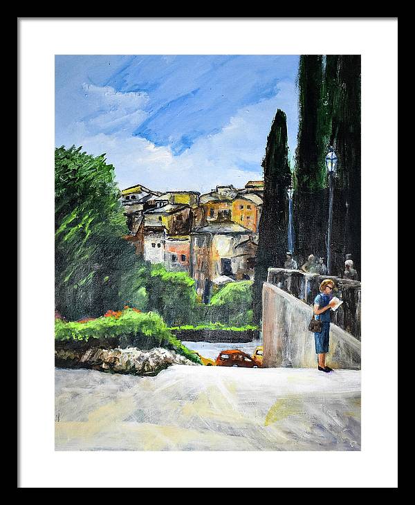 Somewhere in Rome, Italy - Framed Print