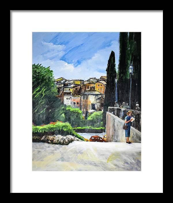 Somewhere in Rome, Italy - Framed Print