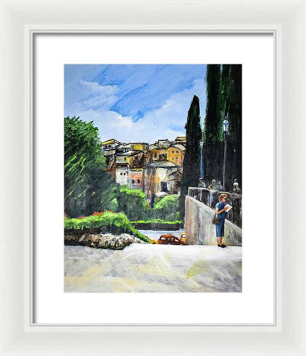 Somewhere in Rome, Italy - Framed Print