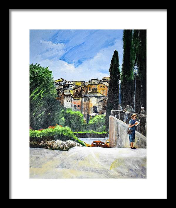 Somewhere in Rome, Italy - Framed Print