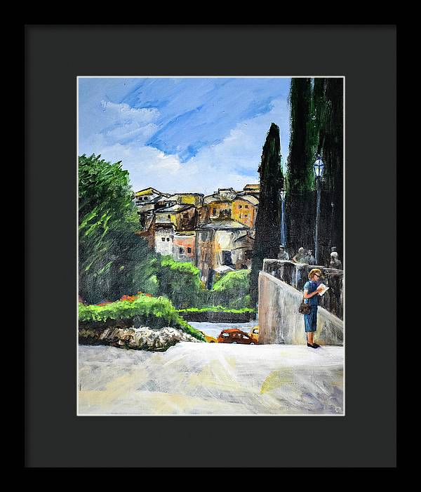 Somewhere in Rome, Italy - Framed Print