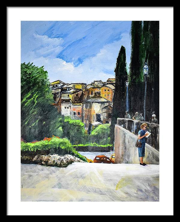 Somewhere in Rome, Italy - Framed Print