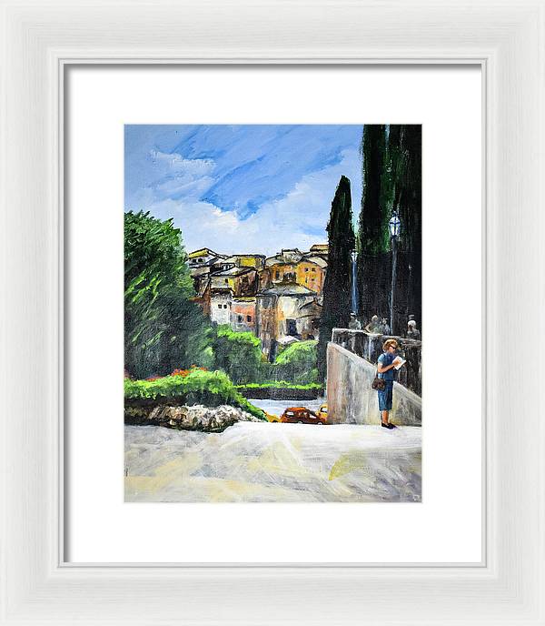 Somewhere in Rome, Italy - Framed Print