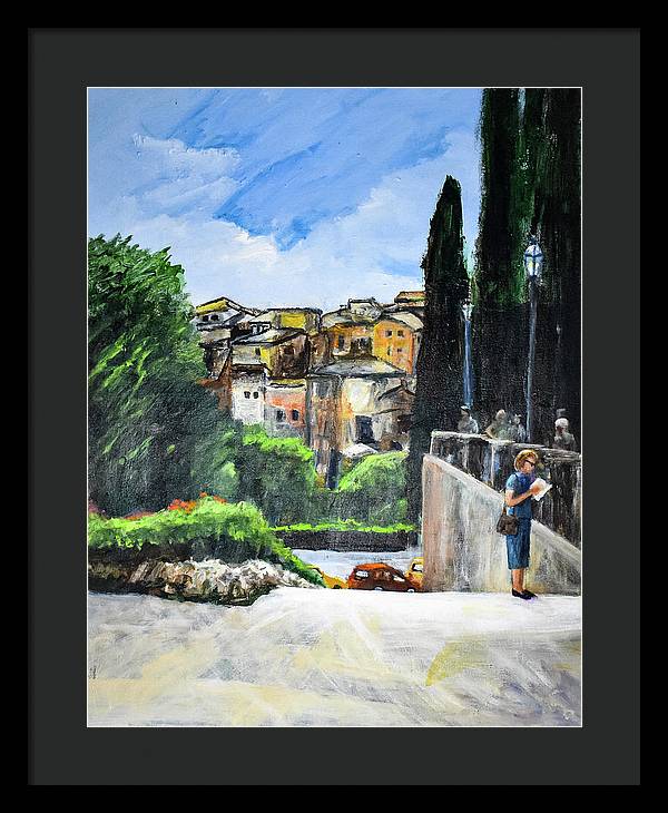 Somewhere in Rome, Italy - Framed Print