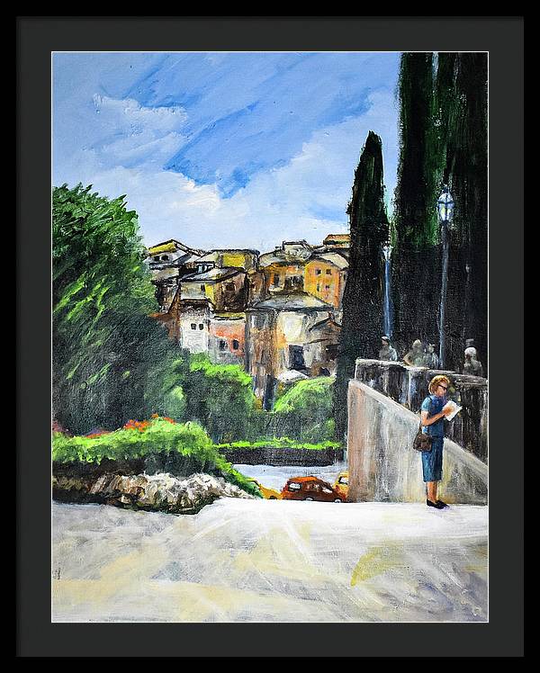 Somewhere in Rome, Italy - Framed Print