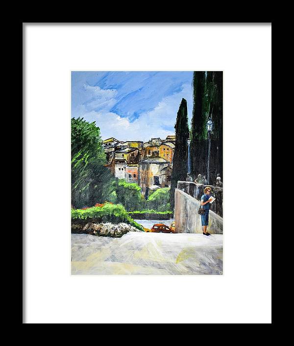 Somewhere in Rome, Italy - Framed Print