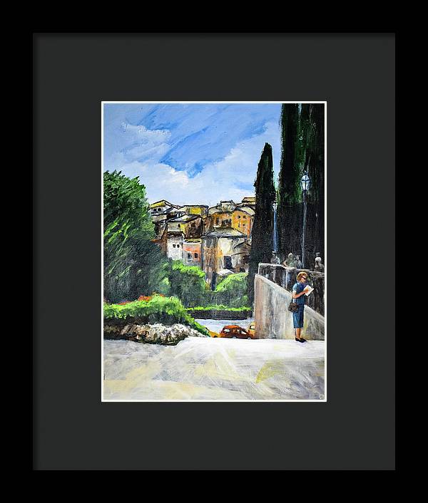 Somewhere in Rome, Italy - Framed Print