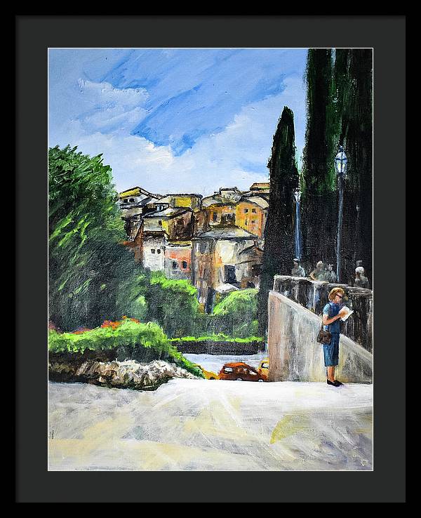 Somewhere in Rome, Italy - Framed Print