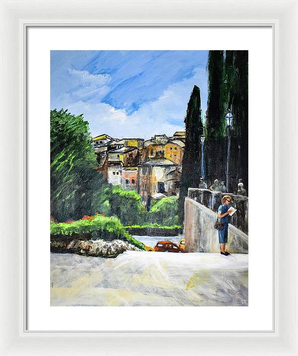 Somewhere in Rome, Italy - Framed Print