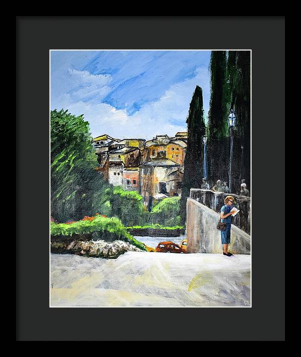 Somewhere in Rome, Italy - Framed Print