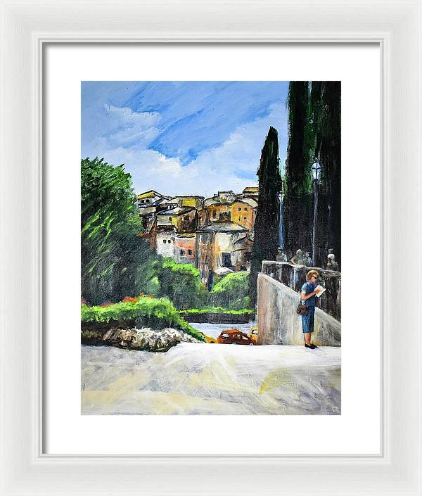 Somewhere in Rome, Italy - Framed Print