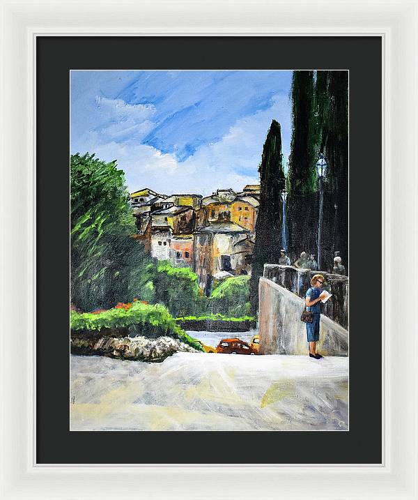 Somewhere in Rome, Italy - Framed Print