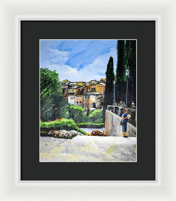 Somewhere in Rome, Italy - Framed Print