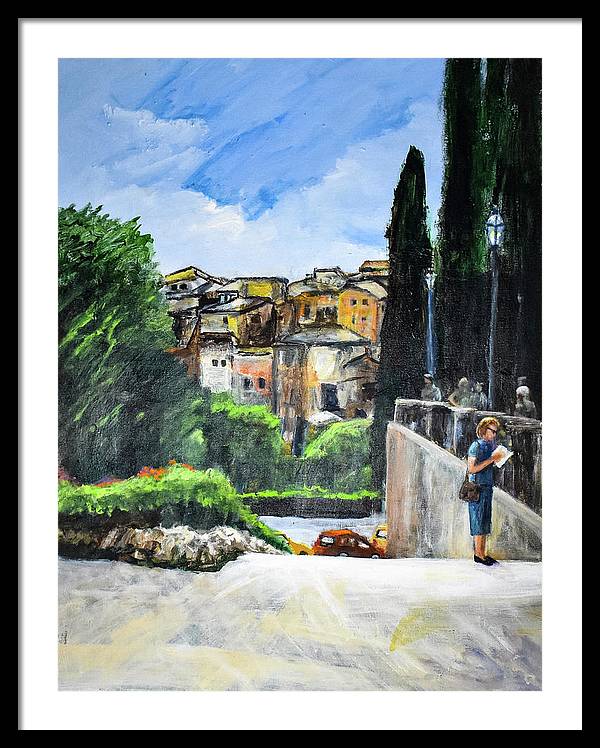 Somewhere in Rome, Italy - Framed Print