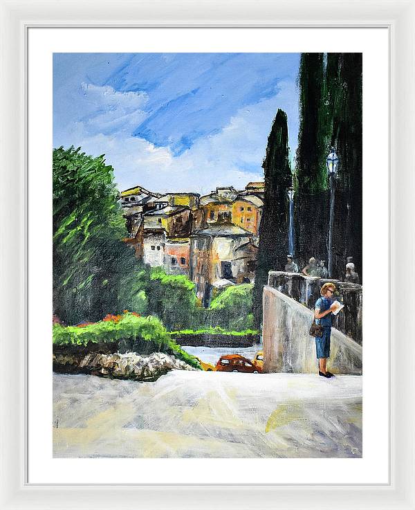 Somewhere in Rome, Italy - Framed Print