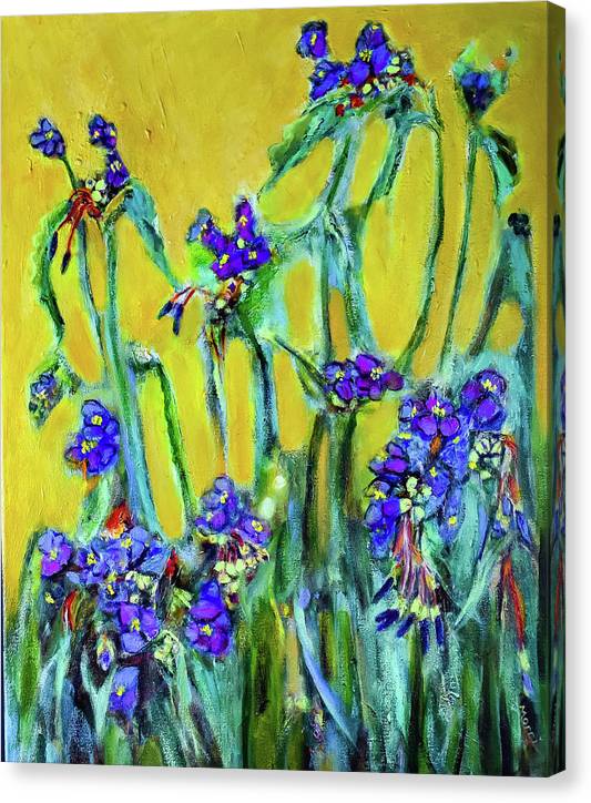 Spiderworts Wildflower - Canvas Print