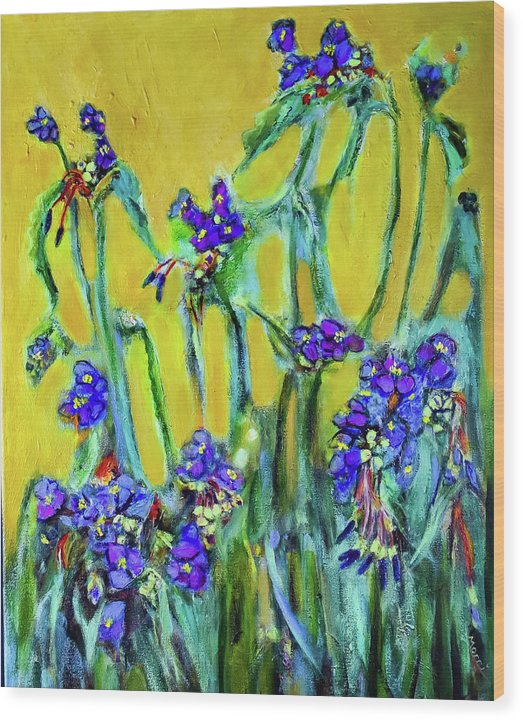 Spiderworts Wildflower - Wood Print