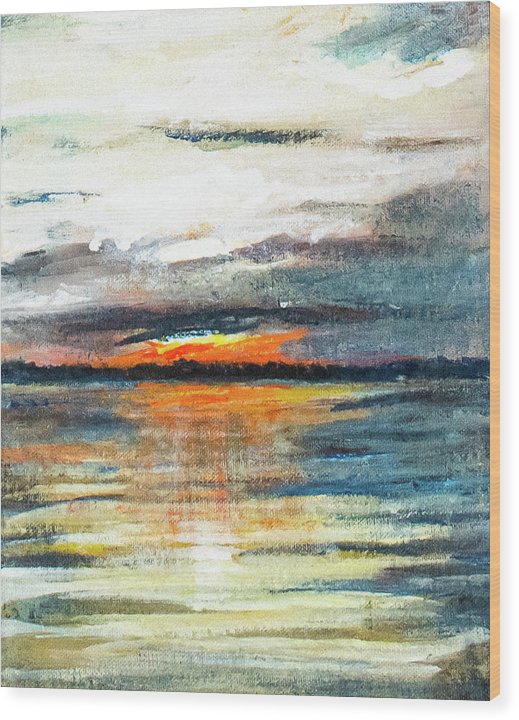 Sunset from Drayton Island - Wood Print