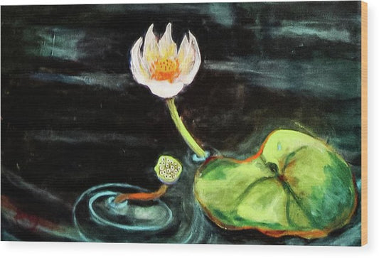 The Seeker, Lotus Flower - Wood Print