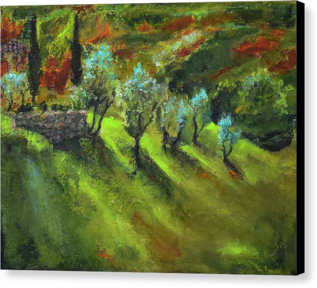 Tuscan  Hillside 'en plein air - Canvas Print