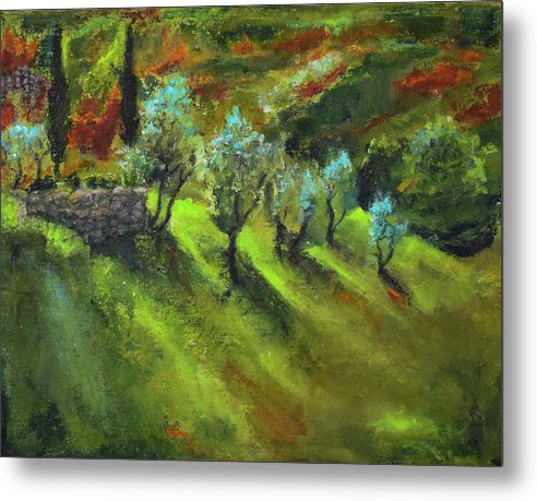 Tuscan  Hillside 'en plein air - Metal Print