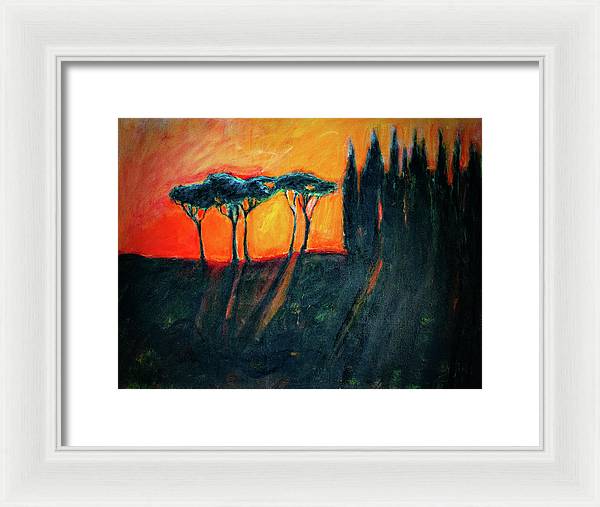 Tuscan Sunset - Framed Print