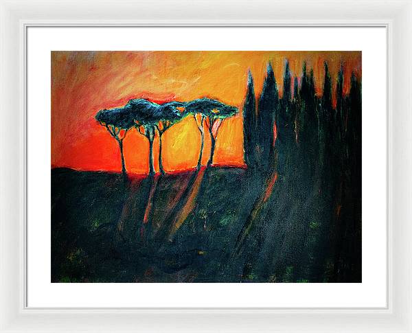 Tuscan Sunset - Framed Print