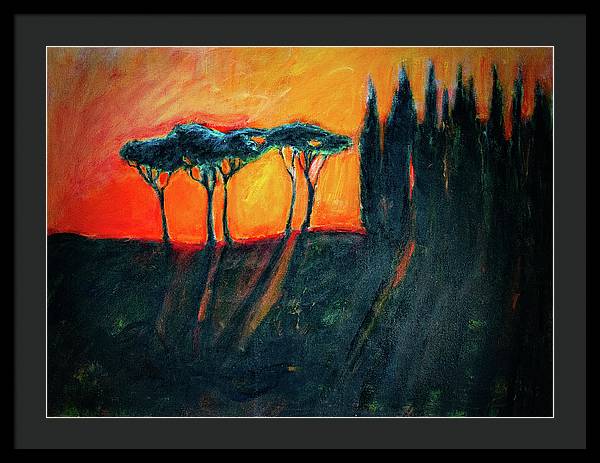 Tuscan Sunset - Framed Print