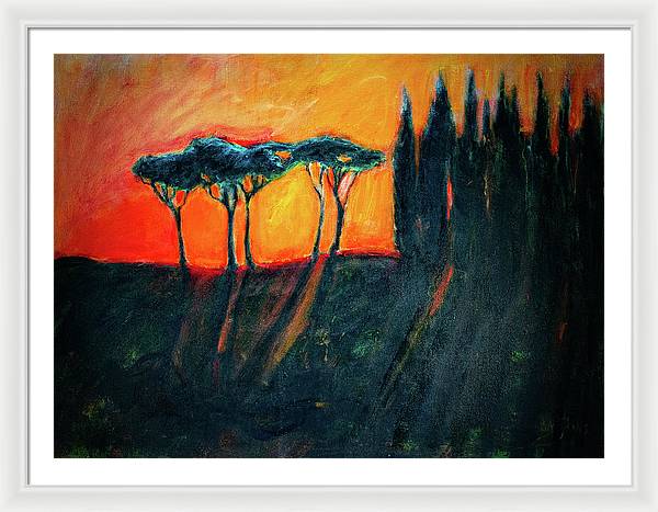 Tuscan Sunset - Framed Print