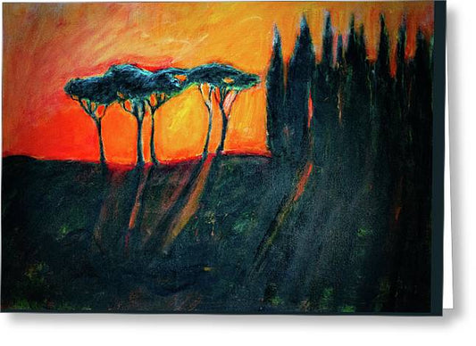 Tuscan Sunset - Greeting Card