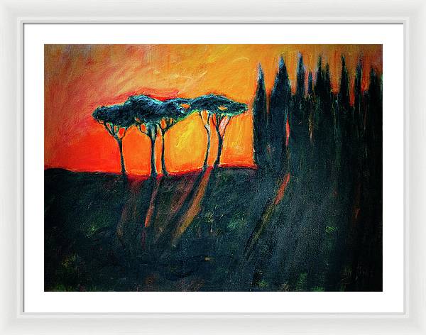 Tuscan Sunset - Framed Print