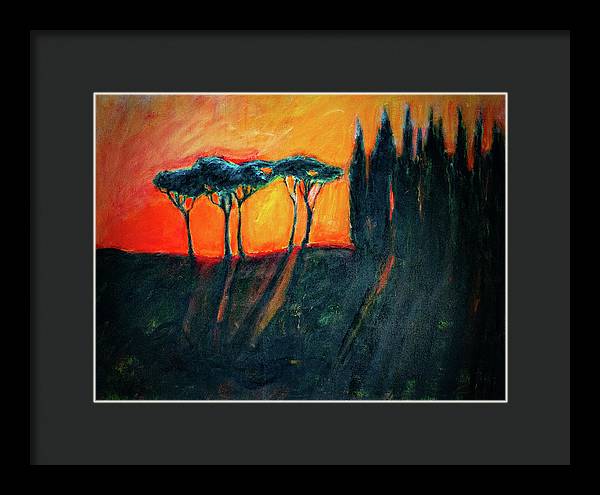 Tuscan Sunset - Framed Print