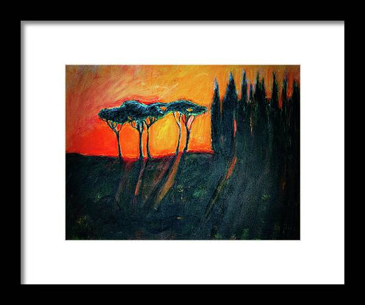 Tuscan Sunset - Framed Print