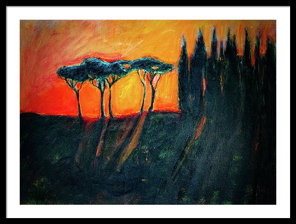 Tuscan Sunset - Framed Print