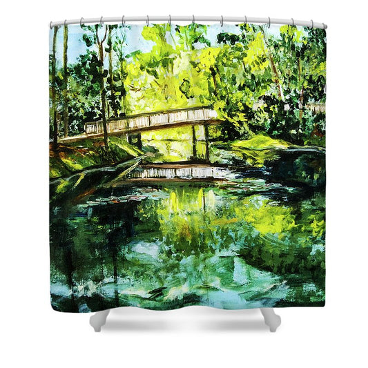 UNF  Morning on Candy Cane Lake - Shower Curtain