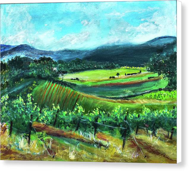 View from the Villa - Provence, France 'en plein air - Canvas Print